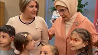 Küçük kızın Emine Erdoğan'ı gülümseten Erdoğan sorusu