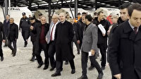 Bakan Soylu Gölyaka'da Kültür Park ile pazar yerine kurulan çadırlarda incelemelerde bulundu