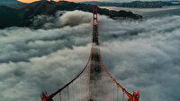 Golden Gate Köprüsü üzerindeki sis güzel görüntüler oluşturdu