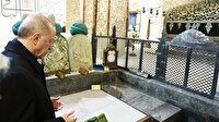 Cumhurbaşkanı Erdoğan Mevlana Türbesi'ni ziyaret etti
