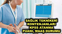 Sağlık Bakanlığı sağlık teknikeri alımı kontenjanları, KPSS atanma puanı nedir?