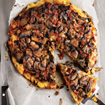 Patates Hamurlu Mantarlı Pizza