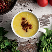 Kuru Domates Soslu Taze Mısır Çorbası