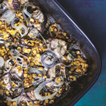 Mısırlı Rokalı Fırında Palamut