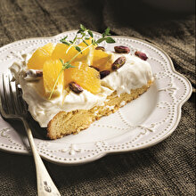 Portakal ve Fıstıklı Sünger Tart