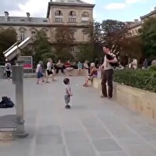 Küçük çocuğun korku dolu anları!