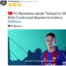 Barcelona'dan videolu Cumhuriyet Bayramı kutlaması