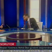 Mehdi Eker'in katıldığı programda korkutan anlar