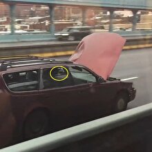 Motor kapağı açık şekilde kilometrelerce yol aldı