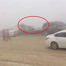 Çölde zincirleme trafik kazası!