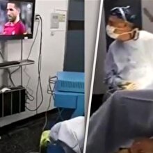 Ameliyatta penaltıları izlediler!