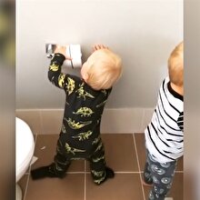 Yaramaz çocuklar için banyoda alınan önlemler kar etmedi