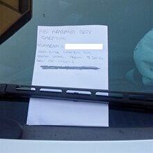 'Abi' diye not bıraktığı aracın sahibi kadın çıktı