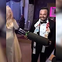 Takı merasiminde damada egzoz hediye ettiler