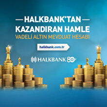Halkbank'tan altın değerinde hesap