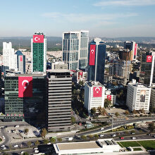 Cumhuriyetin 95. yıl dönümünde kırmızı-beyaz İstanbul havadan görüntülendi