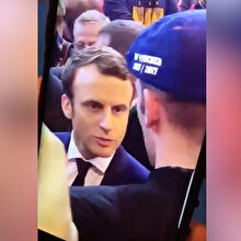 Macron'un kafasına yumurta attılar