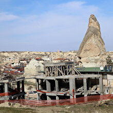 Tartışmalara neden olmuştu: Göreme'deki otel inşaatının yıkımına başlandı