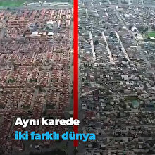 Aynı karede iki farklı dünya