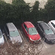 ŞOK: Ankara'da dolu ve sağanak etkili oldu
