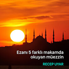 Ezanı beş farklı makamda okuyan müezzin turistleri mest etti