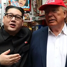Trump ve Kim Jong Osaka sokaklarında kol kola yürüdü