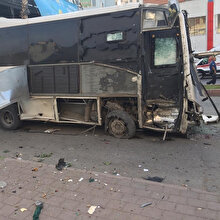 Çevik kuvvet otobüsüne bombalı saldırı