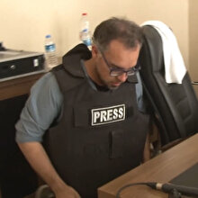 Gazetecilerin bulunduğu otelin yakınlarına havan topu atıldığı anlar
