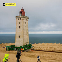 Rubjerg Knude deniz feneri tekerlek ve raylar üzerinde taşındı