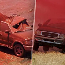 Yangın söndürme uçağının döktüğü suyun inanılmaz etkisi