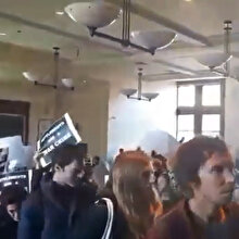 Harvard öğrencilerinden İsrail büyükelçisine protesto