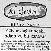 “Ah efendim”