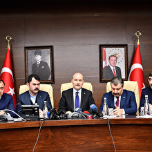 Üç bakandan ortak deprem açıklaması