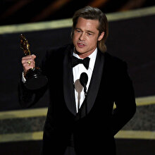 Brad Pitt, Oscar törenindeki konuşmasında Trump'a gönderme yaptı