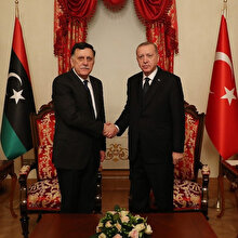 Cumhurbaşkanı Erdoğan, Libya UMH Başkanı Serrac'ı kabul etti