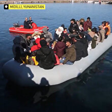 Aşırı sağcılar Midilli Adası'na ulaşan göçmenlere tepki gösterdi