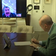 Cumhurbaşkanı Erdoğan kabine üyeleriyle görüntülü toplantı gerçekleştirdi
