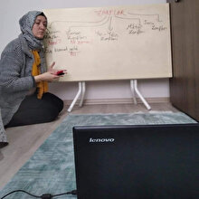 Melike öğretmenden öğrencilerine uzaktan eğitim
