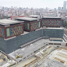 İnşaatında sona gelinen Göztepe Şehir Hastanesi havadan görüntülendi