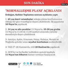 Mayıs ayı normalleşme paketi açıklandı