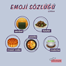 Emoji sözlüğü 🍘🧆🥮🥘🍵