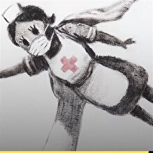 Banksy bu sefer sağlık çalışanları için çizdi