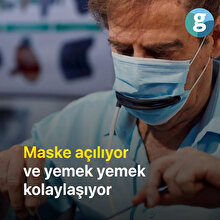 Yemeği kolaylaştırmak için tasarlandı: Uzaktan kumandalı ve otomatik sensörlü maske