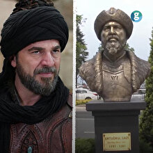 Tartışmalı 'Ertuğrul Gazi' büstü kaldırıldı