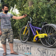 🚲Otomobil lastiğini bisikletine taktı
