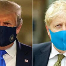 Donald Trump ve Boris Johnson ilk kez maskeyle görüntülendi