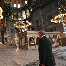 Cumhurbaşkanı Erdoğan'dan Ayasofya Camisi'ne ziyaret
