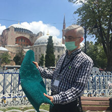 Ayasofya Camii'nin halıları seriliyor: Rengini Cumhurbaşkanı Erdoğan seçti
