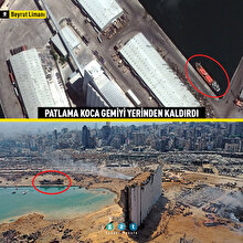 Beyrut'taki patlamada gemi karaya oturdu