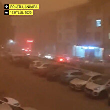 Ankara'da kum fırtınası! Polatlı ilçesi karanlığa büründü